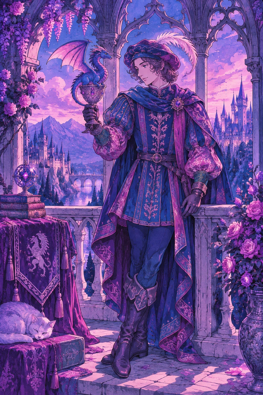 Page of Cups — original Sonam Zangmo Tarot illustration