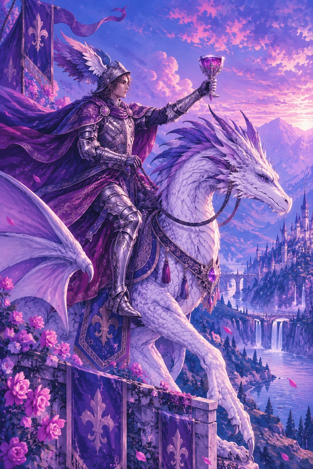 Knight of Cups — original Sonam Zangmo Tarot illustration