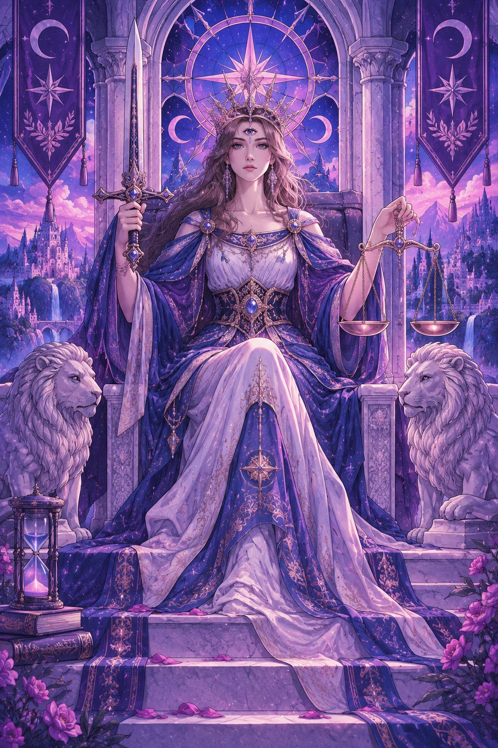 Justice — original Sonam Zangmo Tarot illustration