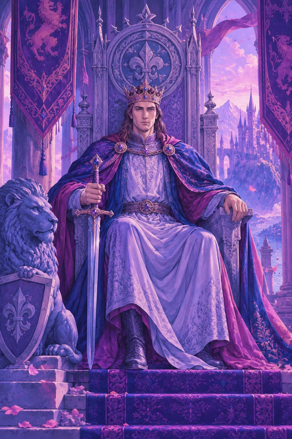 King of Swords — original Sonam Zangmo Tarot illustration
