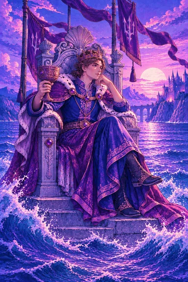 King of Cups — Sonam Zangmo Tarot illustration