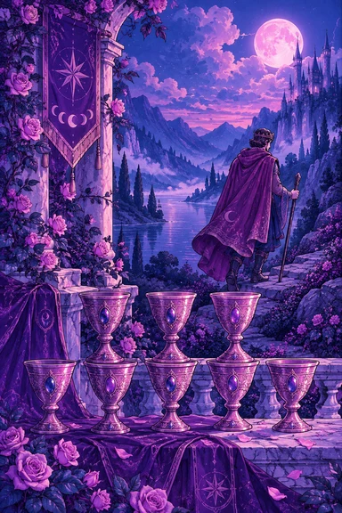 Eight of Cups — Sonam Zangmo Tarot illustration