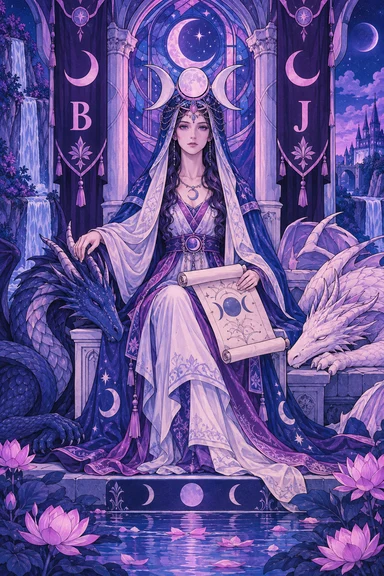 The High Priestess — Sonam Zangmo Tarot illustration