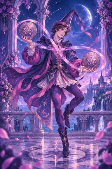 Two of Pentacles — Sonam Zangmo Tarot illustration