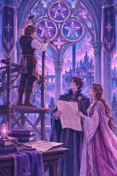 Three of Pentacles — Sonam Zangmo Tarot illustration
