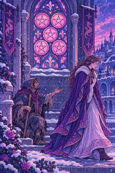 Five of Pentacles — Sonam Zangmo Tarot illustration