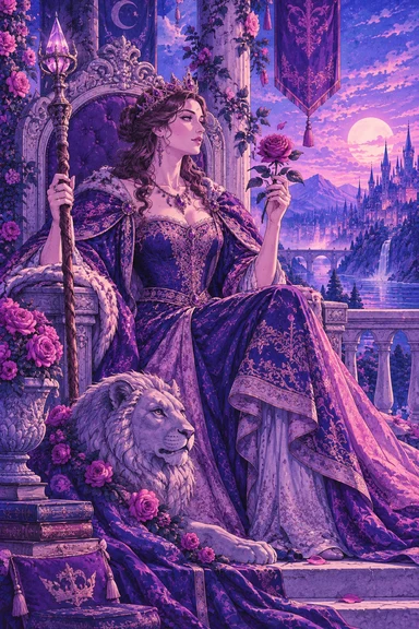 Queen of Wands — Sonam Zangmo Tarot illustration