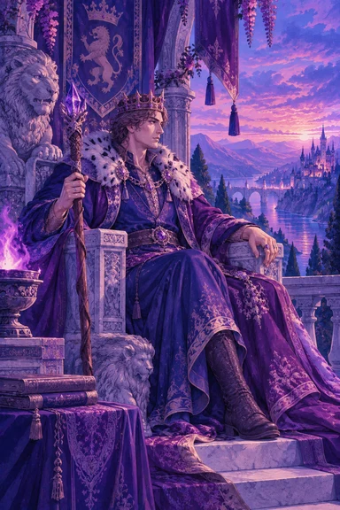 King of Wands — Sonam Zangmo Tarot illustration
