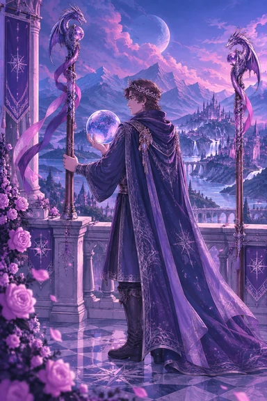 Two of Wands — Sonam Zangmo Tarot illustration