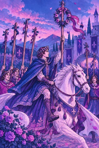 Six of Wands — Sonam Zangmo Tarot illustration